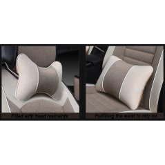 Gdeal High Quality Full Complete Car Seat Cover Set Car Seat Linen Cushions Supplies Automotive Interior 5-Seats Cover Car Cushion Backseat Adjustable - 3 Colors Available