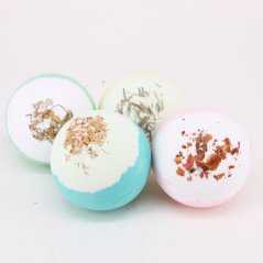 Gdeal Pure Natural Organic Dried Flower Soothing Aromatherapy Relaxation Moisturizing Bath Bomb (100g x 4)