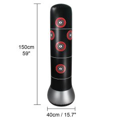 Gdeal Training Fitness Boxing Punching Bag Inflatable Free-Stand Tumbler Pressure Relief Bounce Back Sandbag With Air Pump