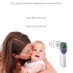 Contactless Forehead Body Temperature Infrared Thermometer with LCD Display