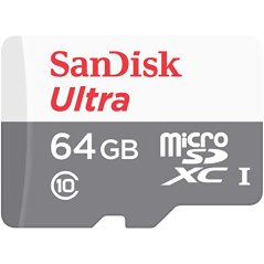 سانديسك بطاقة ذاكرة ألترا Micro SD بسرعة 80 ميجابايت (64 جيجابايت)