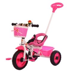 Gdeal Baby Tricycle Bike Three Wheels Baby Tricycle Stroller Children Bicycle Hand Push with Storage Basket - 3 Colors Available