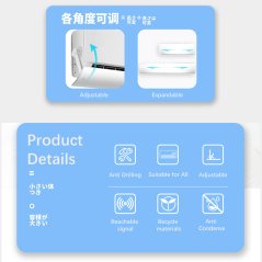 Gdeal GTE Retractable Air Conditioner Windshield Air Conditioning Anti Direct Blow Wind Deflector Bedroom Aircond Shield