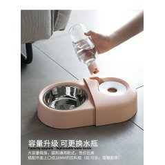 Gdeal Pet Double Bowl With Automatic Drinking Water Bowl (3 Colors)