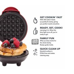 Gdeal Kitchen Electric Non Stick Sandwich Waffle Maker Portable Mini Breakfast Machine