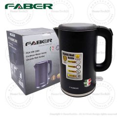Hometech2u Faber FCK DW2200 Kettle 1.7L Stainless Steel Double Wall Conceal Heating Element(Sirim)
