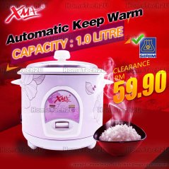 Hometech2u XMA 7cup 1.0Liter Rice Cooker Periuk Nasi XMA-108RC (Sirim Approved)