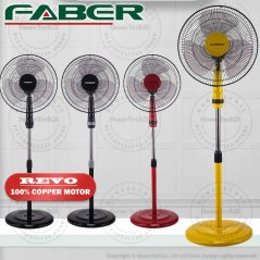 Hometech2u ORIGINAL FABER 16 inch Stand Fan FSF REVO 8316YL 8416BK 8216RD 8116GR Kipas Berdiri