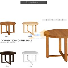 Hometech2u Donald Rounded Coffee Table Lobby Table Desk
