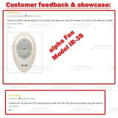 Hometech2u Universal All In One Wall Ceiling Fan Remote Control Compatible For Wings Deka Elmark KDK Winter Eurouno Rubine Fanco