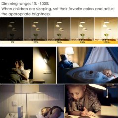 شاومي ميجيا مصباح LED ذكي ملون E27 إضاءة لمبة بدرجة 1880-7000 كلفن
