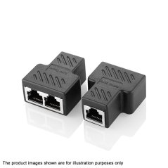 إيثرنت منفذ وصلة محول 1 إلى 2 مقرنة يدعم جهازين طراز RJ45