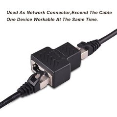 إيثرنت منفذ وصلة محول 1 إلى 2 مقرنة يدعم جهازين طراز RJ45
