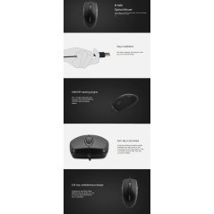 رابو ماوس ضوئي سلكي مزود بمنفذ USB طراز N10201000 (أسود)