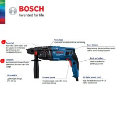 BOSCH GBH 220 Professional Rotary Hand Hammer Set - 06112A60L1