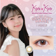 Gmonline31 Horien Eye secret KIRA KIRA series SelfLove Hazel 14.2mm 1 pc 1 box , Monthly Disposable ( Buy 2 box for 1 pair)