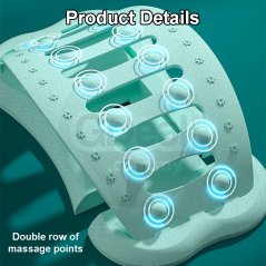 Gdeal Adjustable Lumbar Spine Waist Stretcher Cervical Spine Massager Yoga Waist Support
