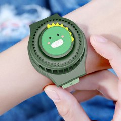 Gdeal Kids Cartoon Watch Leafless Fan Creative Children's Wrist Mini Electric Cool Fan Watch