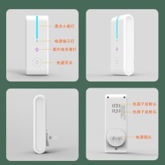 Gdeal Negative Ion Mini Air Purifier Household Toilet Kitchen Humidify Deodorizer Tools