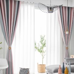 GTE 1pcs Full Blackout Cloth Ring Curtain Bedroom Living Room Full Shade Curtains