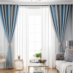 GTE 1pcs Full Blackout Cloth Ring Curtain Bedroom Living Room Full Shade Curtains
