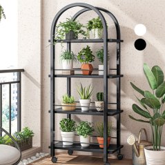 Gdeal GTE Flower Shelf Living Room Floor Standing Pot Rack Wrought Iron Shelf Balcony Rack