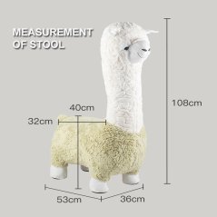GTE Alpaca Sitting Stool Doll Plush Children Small Cartoon Decoration