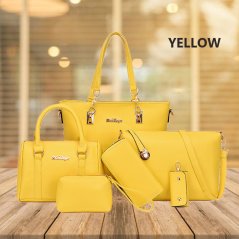 Gdeal 6pcs Women Bag Fashion Large Capacity Handheld One Shoulder Messenger Bag Handbag