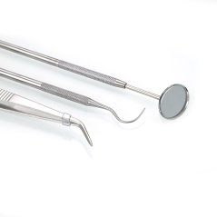 Gdeal 6pcs Professional Handle Stainless Steel Medical Dentist Teeth Explorer Needle Cleaning Dental Tool Kit Set