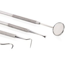 Gdeal 6pcs Professional Handle Stainless Steel Medical Dentist Teeth Explorer Needle Cleaning Dental Tool Kit Set