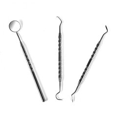Gdeal 6pcs Professional Handle Stainless Steel Medical Dentist Teeth Explorer Needle Cleaning Dental Tool Kit Set