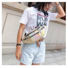 Gdeal Shiny Waist Bag Tide Chain Shoulder Messenger Bag Simple Fashion Laser Wild Chest Bag (RYL-227)