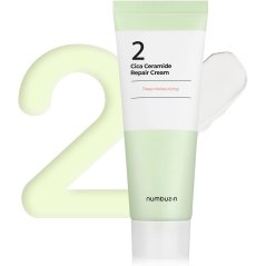 numbuzin No.2 Cica Ceramide Repair Cream | Facial Moisturizer, Strengthen Skin Barrier, Centella Asiatica, Real Ceramide, Butter Texture | Korean Skin Care for Face, 2.02 fl oz