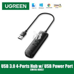 UGREEN USB 3.0 to 4-Port USB 3.0 Hub with USB-C Power Port