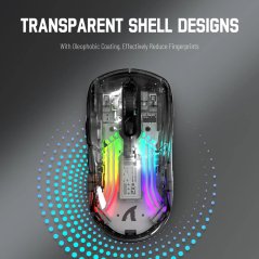 Attack Shark X2 Wireless Gaming Mouse (Black Transparent)