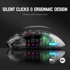 Attack Shark X2 Wireless Gaming Mouse (Black Transparent)