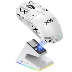 Attack Shark X6 Wireless Gaming Mouse with Charging Dock (White)