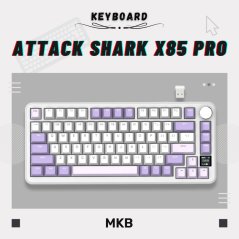 Attack Shark X85 Pro 75% Wireless Full Build Keyboard RGB (Lavender)
