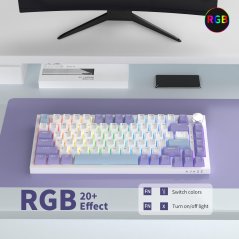 AJAZZ AK820 75% Wired RGB Gasket Mechanical Keyboard with Volume Knob