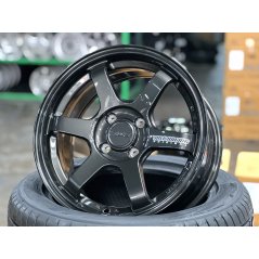 15X7 ET35 AOW 11 Flow Formed TE37 Rim (4 Wheel) Gloss Gunmetal 4X100