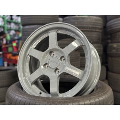 New 15X7 ET35 AOW Flow Formed TE37 Rim (4 Wheel) Gloss Grey 4X100