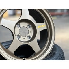 New 15X7 ET41 AOW Flow Formed Spoon Rim (4 Wheel) Gloss Gunmetal 4X100