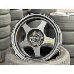 New 15X7.5 ET28 AOW Flow Formed Spoon Rim (4 Wheel) Matt Black 4X100