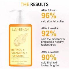 Lanemay Retinol + Vitamin C Turmeric Daily Moisturizing Cream - 200ML