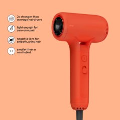 Stryv Colour+ 2.0 Mini Hair Dryer 4 Temps & 2 Speeds - (Tangerine Pop)
