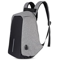 Hometech2u GUAPABIEN MULTIFUNCTION TRAVEL USB PORT BACKPACK FOR MEN (GRAY)