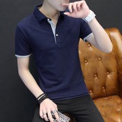 Hometech2u Men's Japanese style lapel short-sleeved Polo shirt