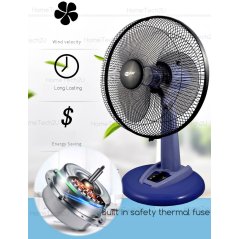 Hometech2u  Mastar 16" Inch Table Fan MAS-464TF (Blue)