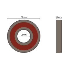 NTN 6305LLUC3/2AS Deep Groove Ball Bearing 25 mm x 62 mm x 17 mm