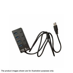 Ipohonline 4 PORT 3.0 USB HUB (Black), eRomman Marketplace